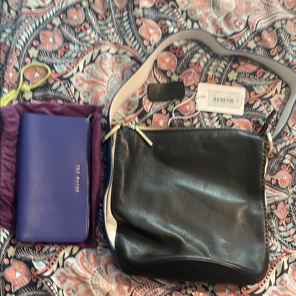 Ted Baker Handbags - Black and White Ted Baker Blue handle  Bag